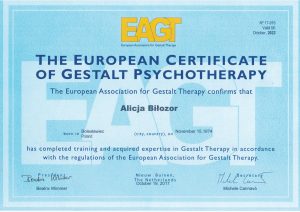Certyfikat EAGT1